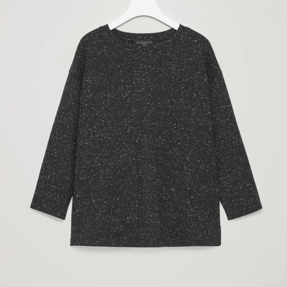 COS Boxy Nep Jersey Long Sleeve Shirt